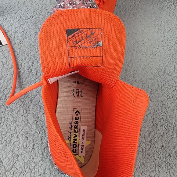 Converse Chuck 70 Renew Knit Orange‎ Recycled High Top Sneaker Mens 10 Womens 12 - Picture 8 of 11